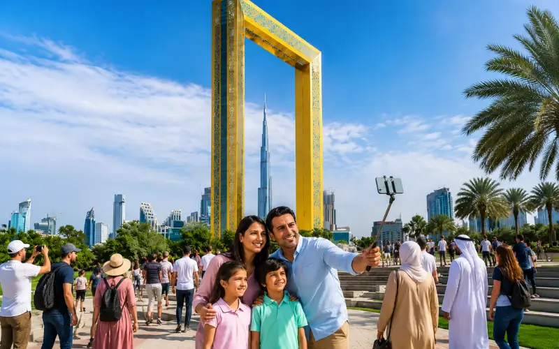 Families and Tourists in Dubai frame
