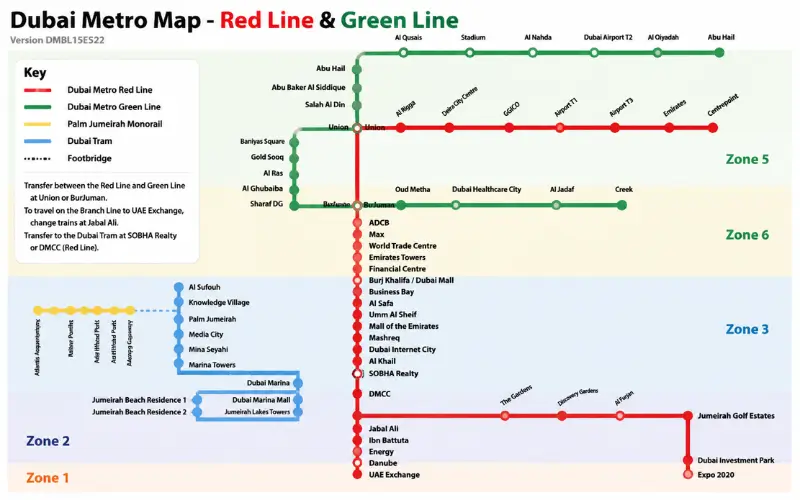 Dubai Metro lines