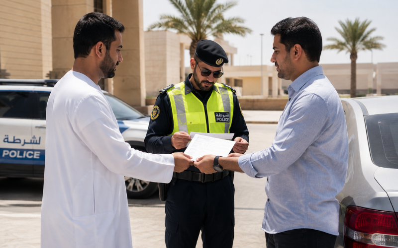 Mafraq Traffic Department at Vehicle Ownership Transfer
