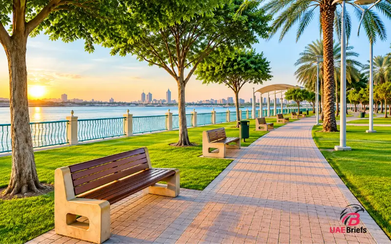 Abu Shagarah Park at Seating and Green Spaces area