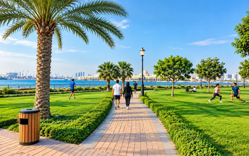 Abu Shagarah Park for Walking and Exercise