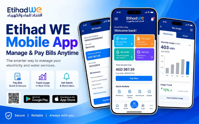 FEWA Bill Using the EtihadWE Mobile App